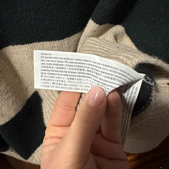 Abercrombie & Fitch Black and Cream Striped Madeline Crewneck Sweater - Picture 6 of 8
